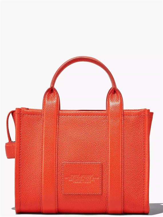 Marc Jacobs The Leather Mini Tote Bag, Electric Orange